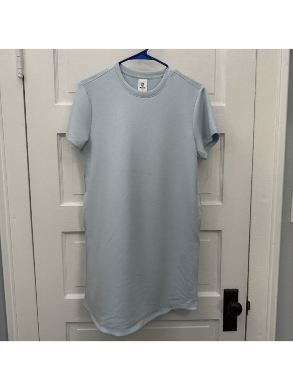 NWT Member’s Mark Sandwash T-Shirt Dress M Light Blue Short Sleeve Pockets